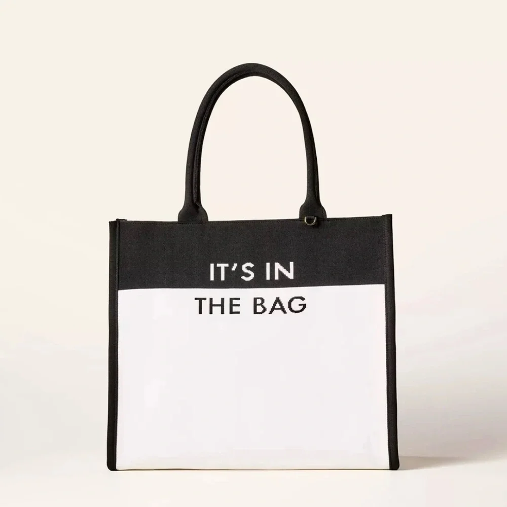 Kate Spade New York x Target Tote IT'S IN THE BAG Color Block White & BLack ❤️❤️